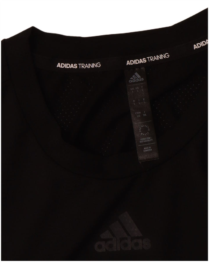 Adidas Hombre Aeroready Camiseta Top Grande Poliéster Negro