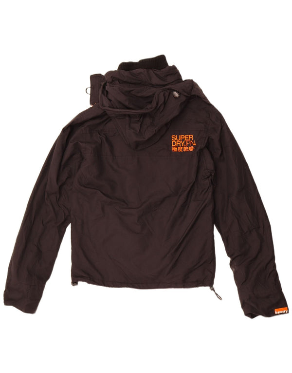 Superdry Chaqueta cortavientos con capucha para hombre UK 36 Small Black Nylon