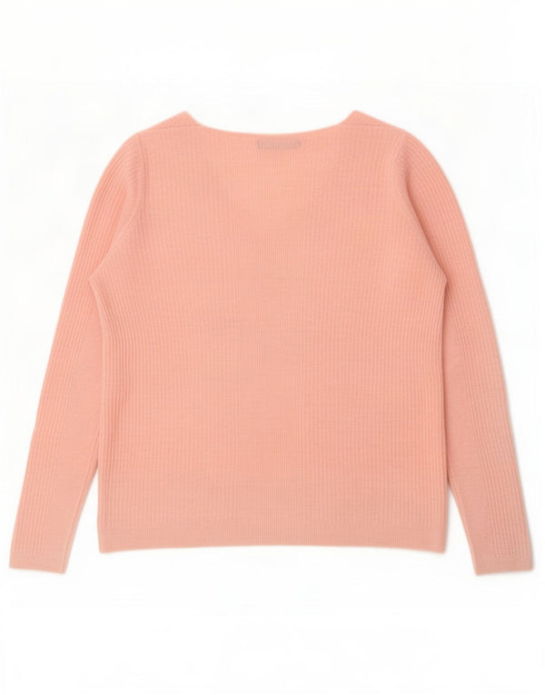 Marks & Spencer Suéter con Cuello en V para Mujer UK 44 Grande Acrílico Rosa
