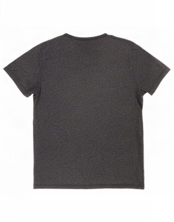 Tommy Hilfiger Mens T-Shirt Top Large Grey Flecked Cotton