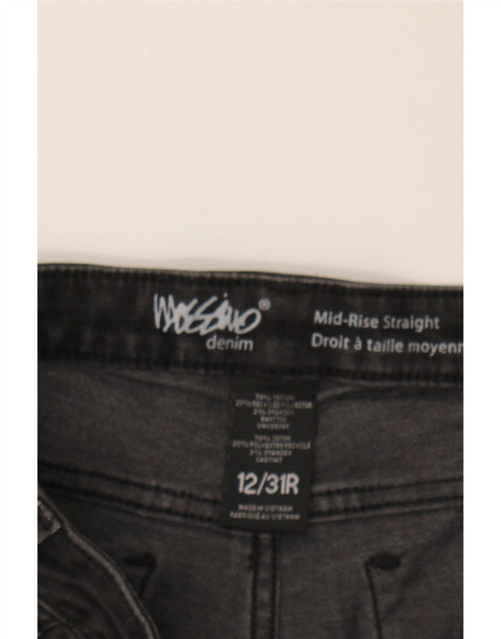 MOSSIMO Womens Mid Rise Straight Jeans US 12 Large W31 L30 Black Vintage Mossimo and Second-Hand Mossimo from Messina Hembry 
