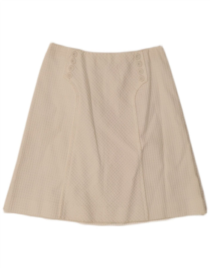 Vintage mujer A-Line falda IT 46 grande W28 blanco