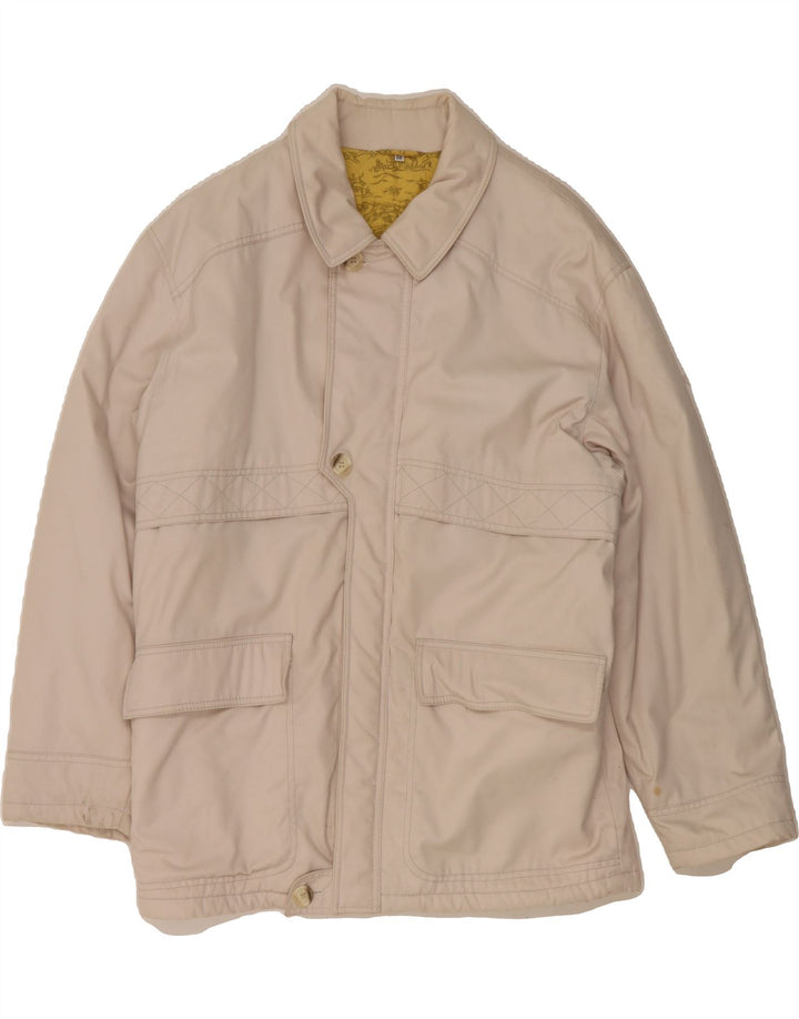 VINTAGE Mens Padded Jacket IT 50 Large Beige Vintage Vintage and Second-Hand Vintage from Messina Hembry 