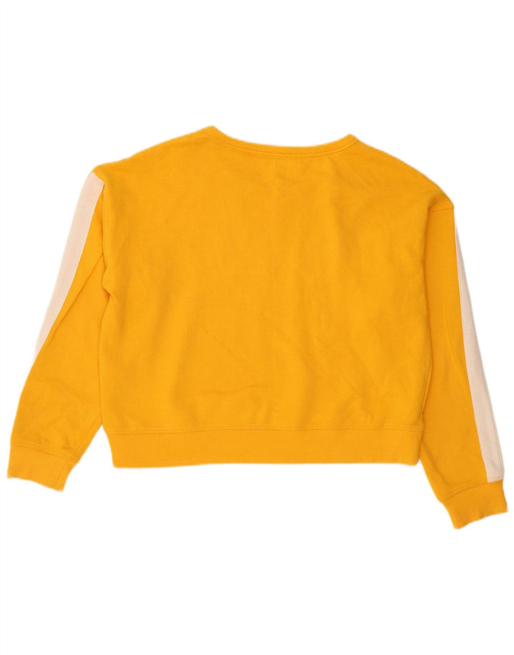 Tommy Hilfiger - Sudadera corta para mujer, talla 40, color amarillo mediano