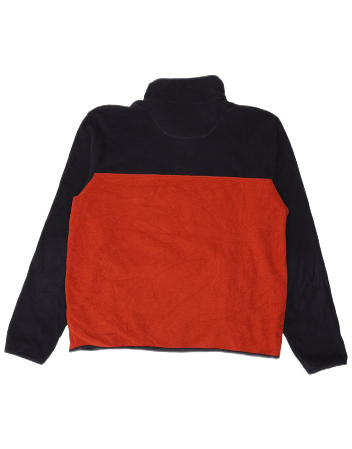 Marks & Spencer Jersey de forro polar con cuello abotonado para hombre color naranja medio
