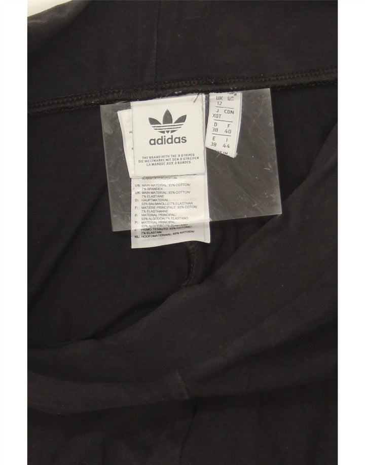 ADIDAS Womens Leggings UK 12 Medium  Black Cotton Vintage Adidas and Second-Hand Adidas from Messina Hembry 