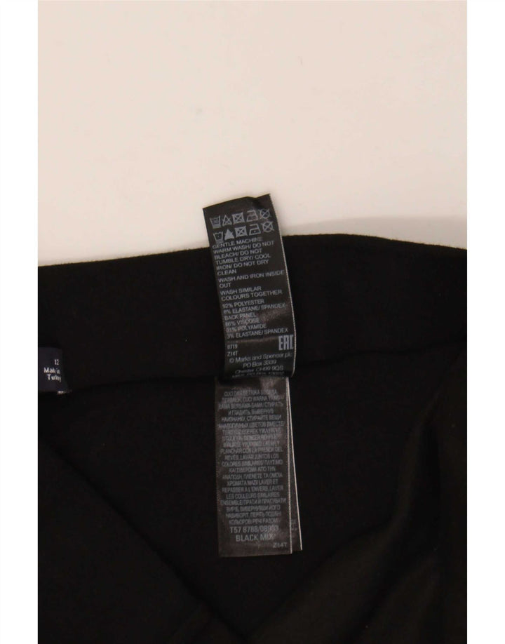 Marks & Spencer Leggings para mujer UK 12 Medium Viscosa negra