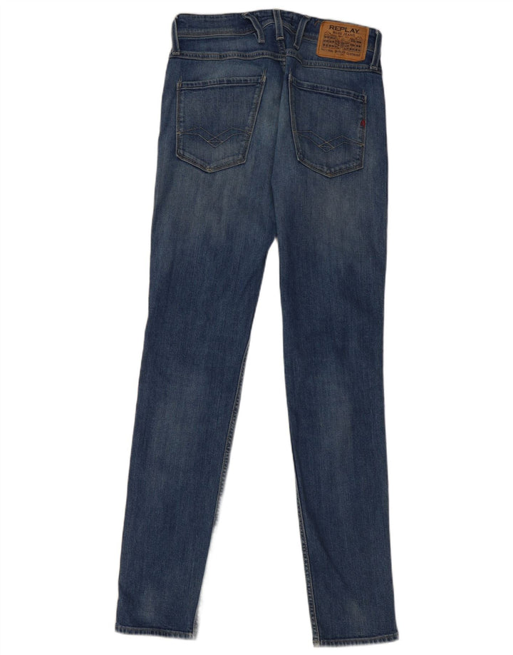REPLAY Mujer Anbass Skinny Jeans W28 L32 Azul
