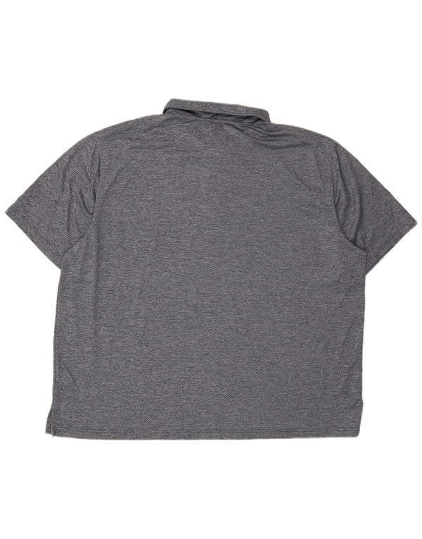 Polo Reebok para hombre 3XL Poliéster moteado gris