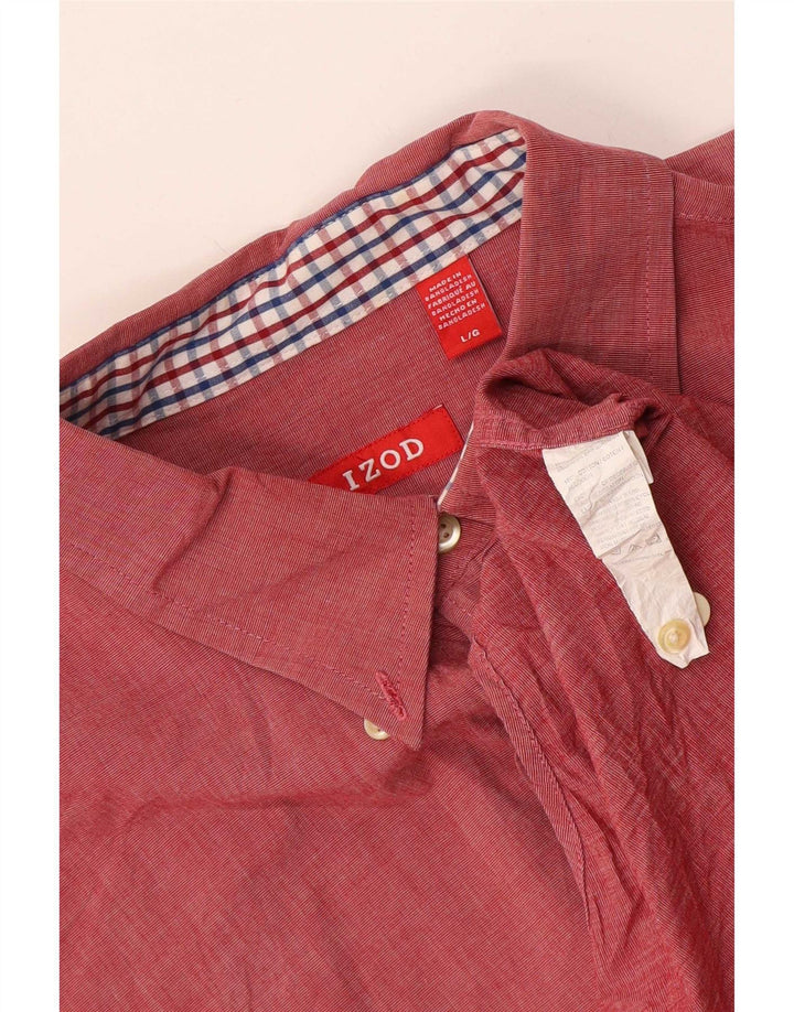 Camisa Izod Hombre Grande Algodón Rojo