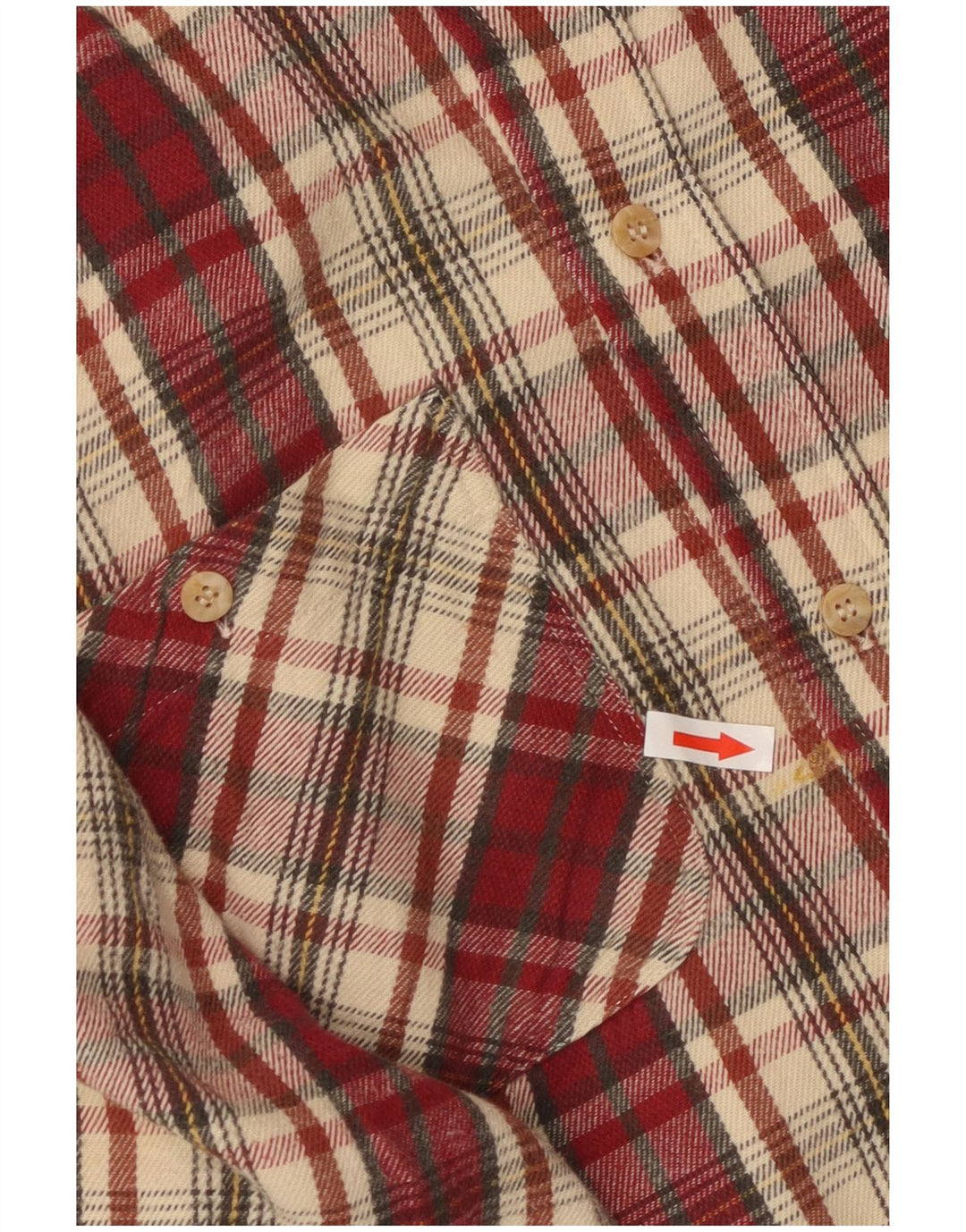 Think Pink Camisa de franela a cuadros para hombre XL Cuadros burdeos