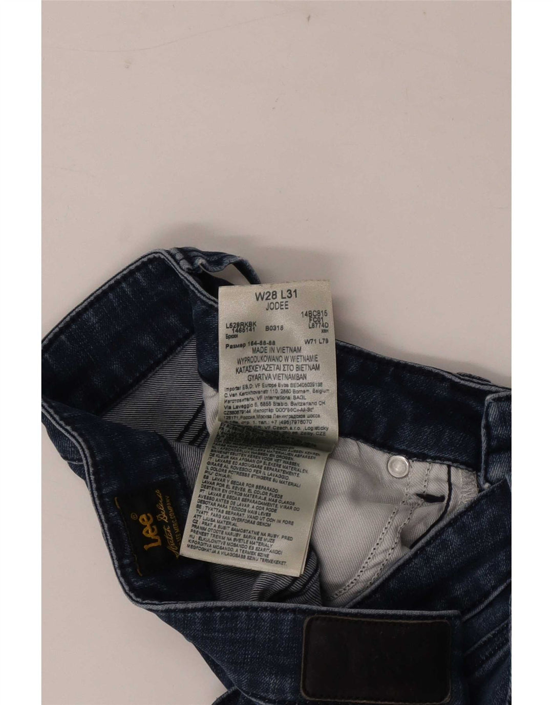 Vaqueros Lee Jodee Skinny para Mujer W28 L31 Algodón Azul