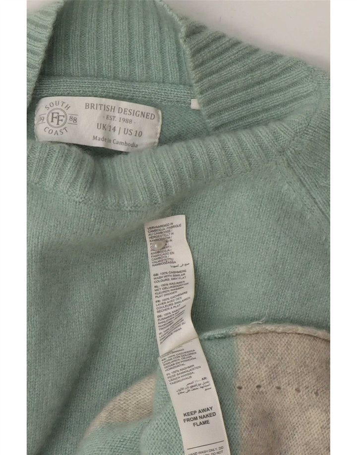 Suéter tipo jersey con cuello de tortuga para mujer de Fat Face UK 44 Grande Turquesa