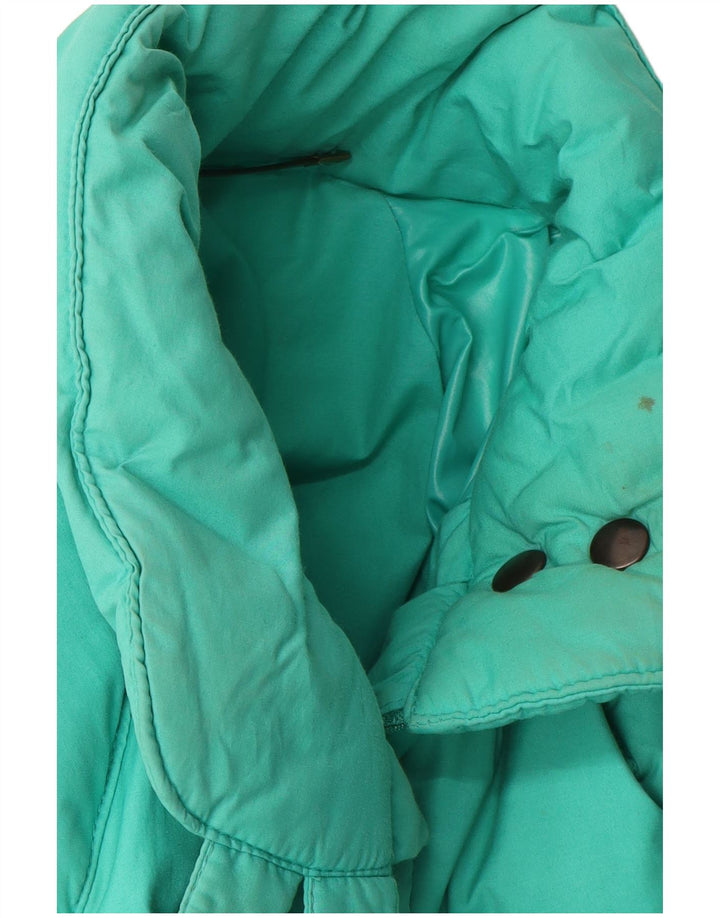 Chaqueta acolchada vintage de gran tamaño para mujer IT 46 Poliamida verde grande
