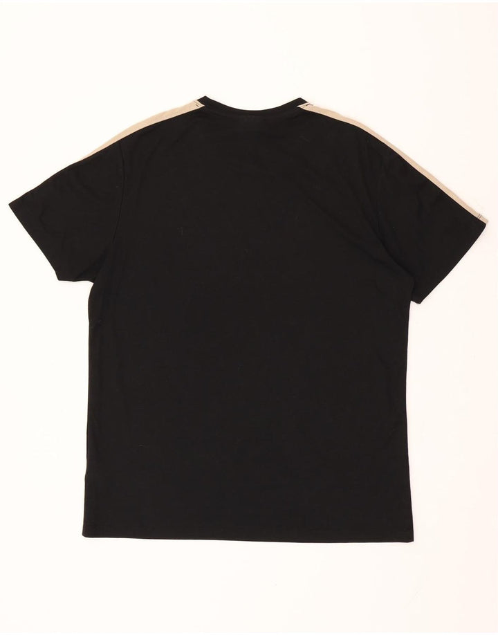 DKNY Camiseta gráfica para hombre Top grande de algodón con bloques de color negro
