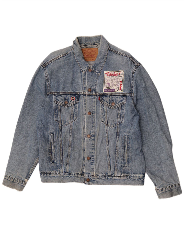 Levi's Chaqueta vaquera para hombre UK 40 Algodón azul grande