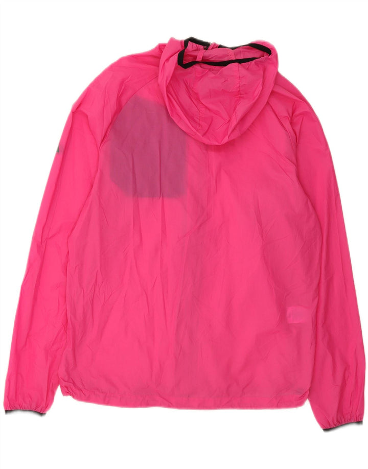 EDDIE BAUER Mens Hooded Rain Jacket UK 38 Medium Pink Polyester Vintage Eddie Bauer and Second-Hand Eddie Bauer from Messina Hembry 