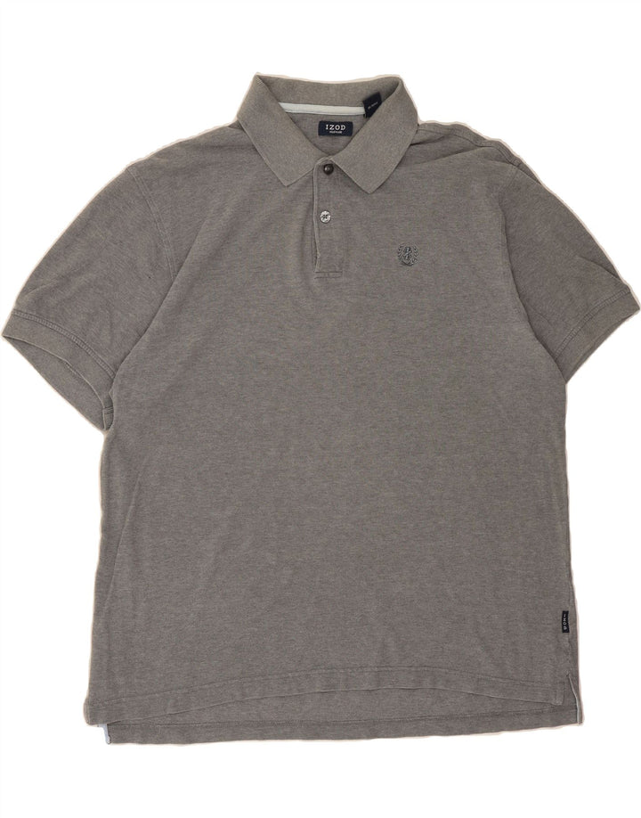 IZOD Mens Polo Shirt Large Grey Cotton Vintage Izod and Second-Hand Izod from Messina Hembry 