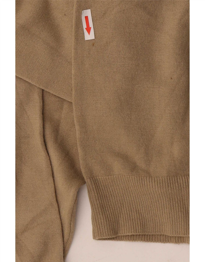 Marks & Spencer Jersey con cuello en V para hombre, talla grande, color beige