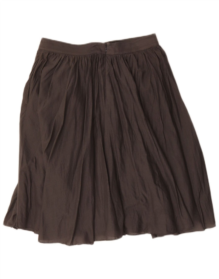 J. Crew Falda Plisada para Mujer US 4 Small W30 Gris Algodón