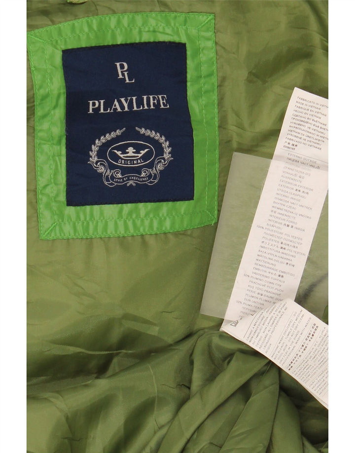 Playlife Chaqueta acolchada para hombre UK 40 Grande Poliéster verde