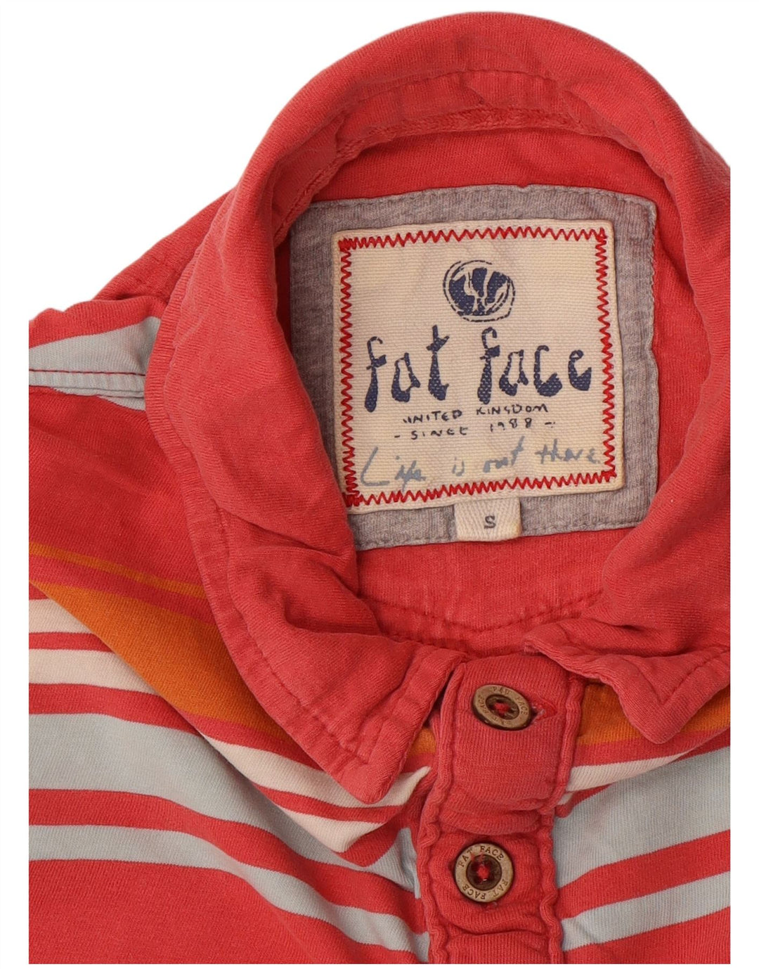 Polo de hombre Fat Face Small rojo a rayas