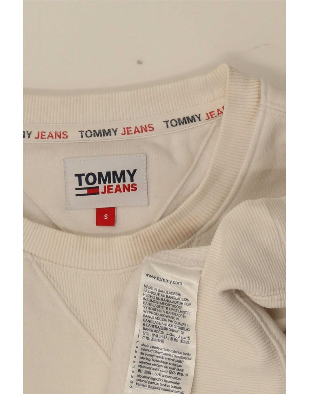 Tommy Hilfiger Sudadera Gráfica para Hombre Jersey Pequeño Algodón Blanco
