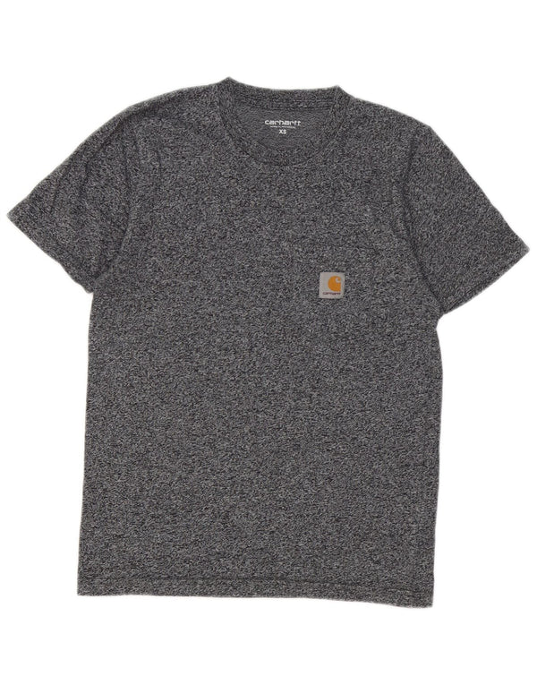 CARHARTT Camiseta para hombre Top XS Algodón moteado gris