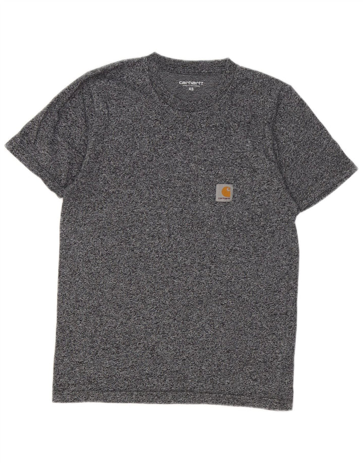 CARHARTT Camiseta para hombre Top XS Algodón moteado gris