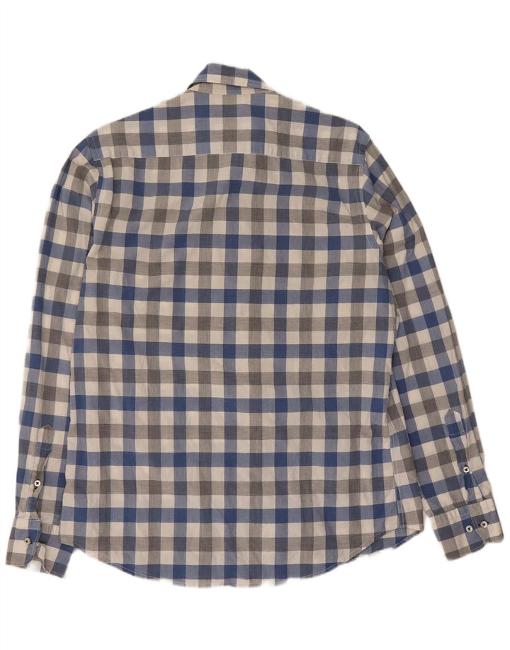 Massimo Dutti Camisa Casual Fit Mediana Algodón Vichy Multicolor Hombre