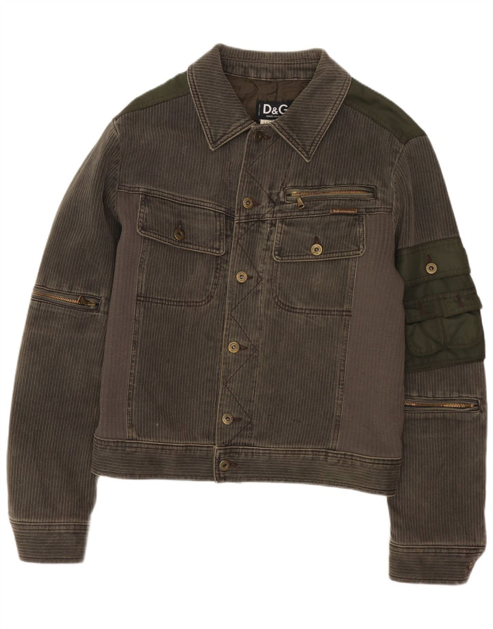 DOLCE & GABBANA Chaqueta de pana Ittierre para hombre UK 38 Gris medio