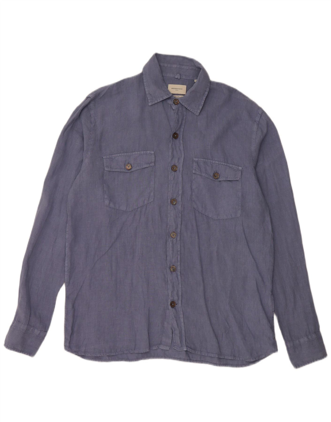 BROOKSFIELD Camisa para hombre Talla 39 Azul mediano
