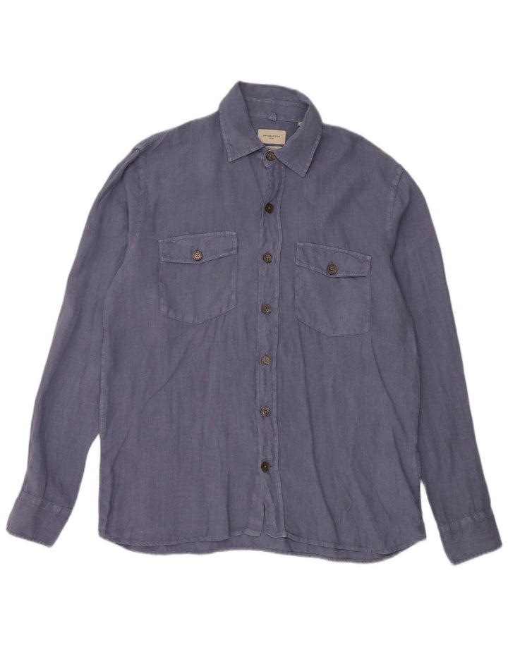 BROOKSFIELD Camisa para hombre Talla 39 Azul mediano