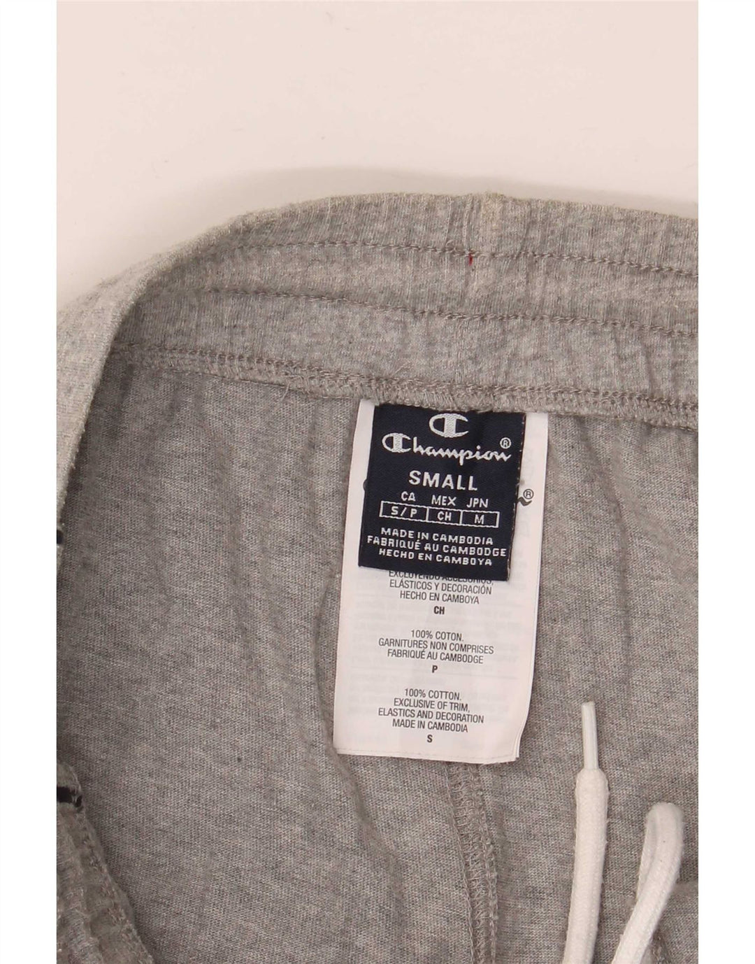 Champion Pantalones Cortos Deportivos Gráficos para Hombre Pequeño Algodón Gris