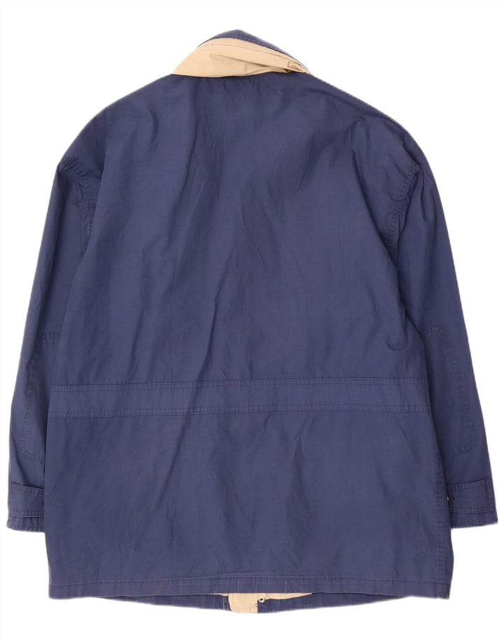 Chaqueta utilitaria vintage para hombre Reino Unido 42 XL Poliéster azul marino