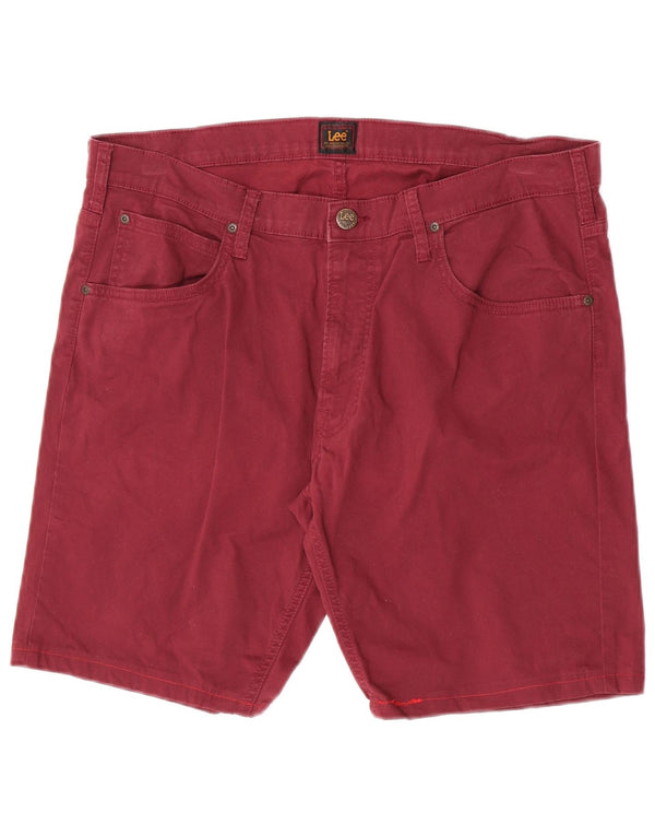 Lee Pantalones Cortos Casuales para Hombre W38 XL Algodón Granate