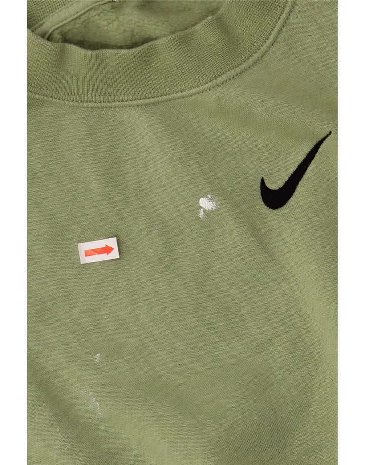 Nike Hombre Loose Fit Sudadera Jumper Small Verde Algodón