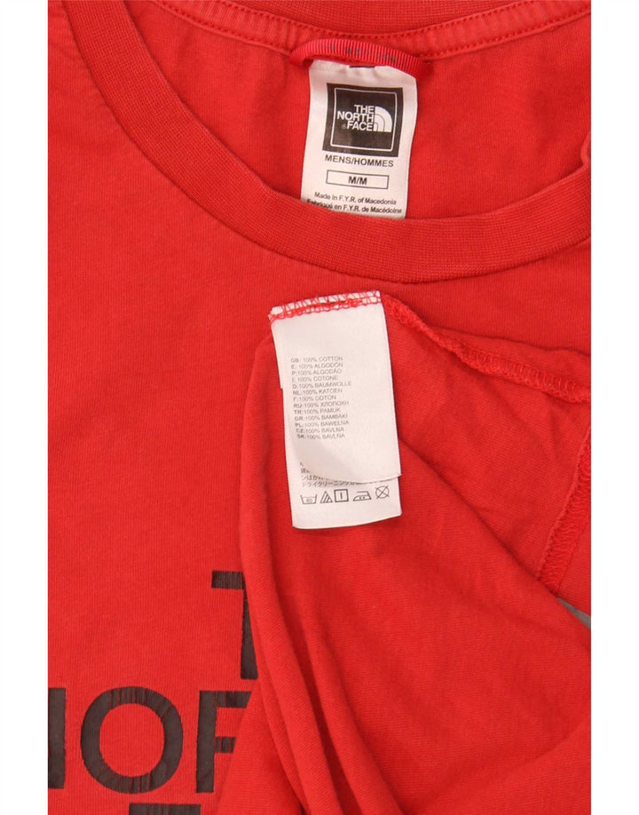 The North Face Camiseta gráfica para hombre Top Medium Red Cotton