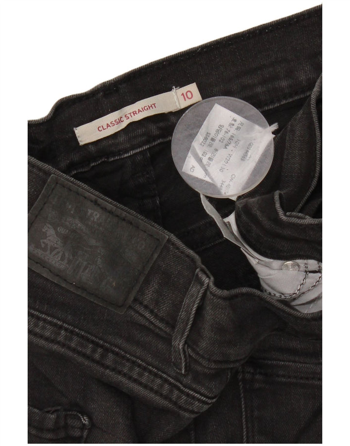 Levi's Classics - Vaqueros rectos para mujer, ajuste clásico, talla 10, talla grande, W30 L30, color negro
