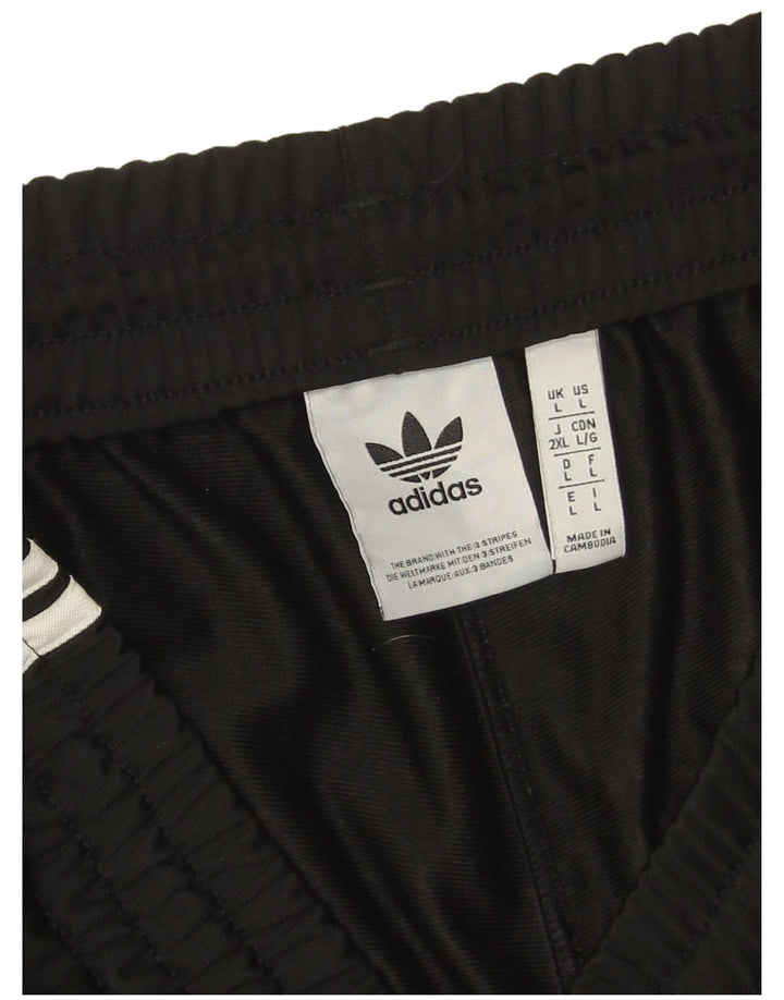 Adidas - Pantalones cortos deportivos para hombre, talla grande, poliéster negro