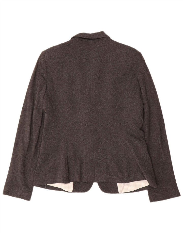 Zara Mujer Chaqueta Blazer De 1 Botón UK 40 XL Gris