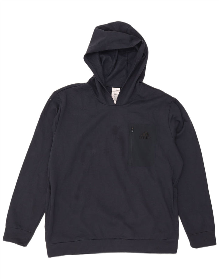 Adidas Hombre Sudadera Con Capucha Jumper XL Azul Marino Poliéster