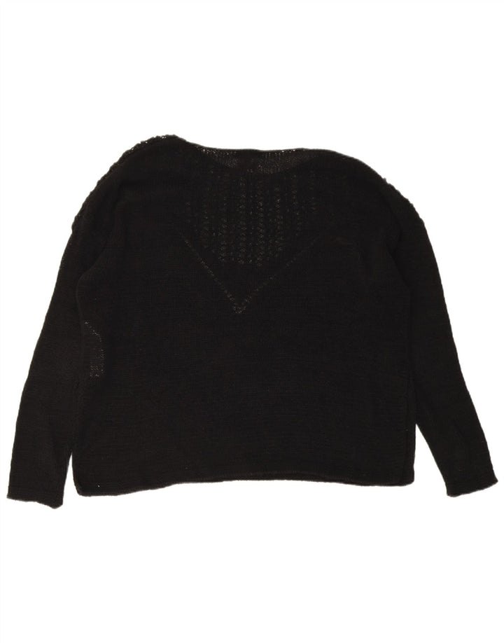 Massimo Dutti Jersey Oversize con Cuello Barco para Mujer UK 44 Medium Negro