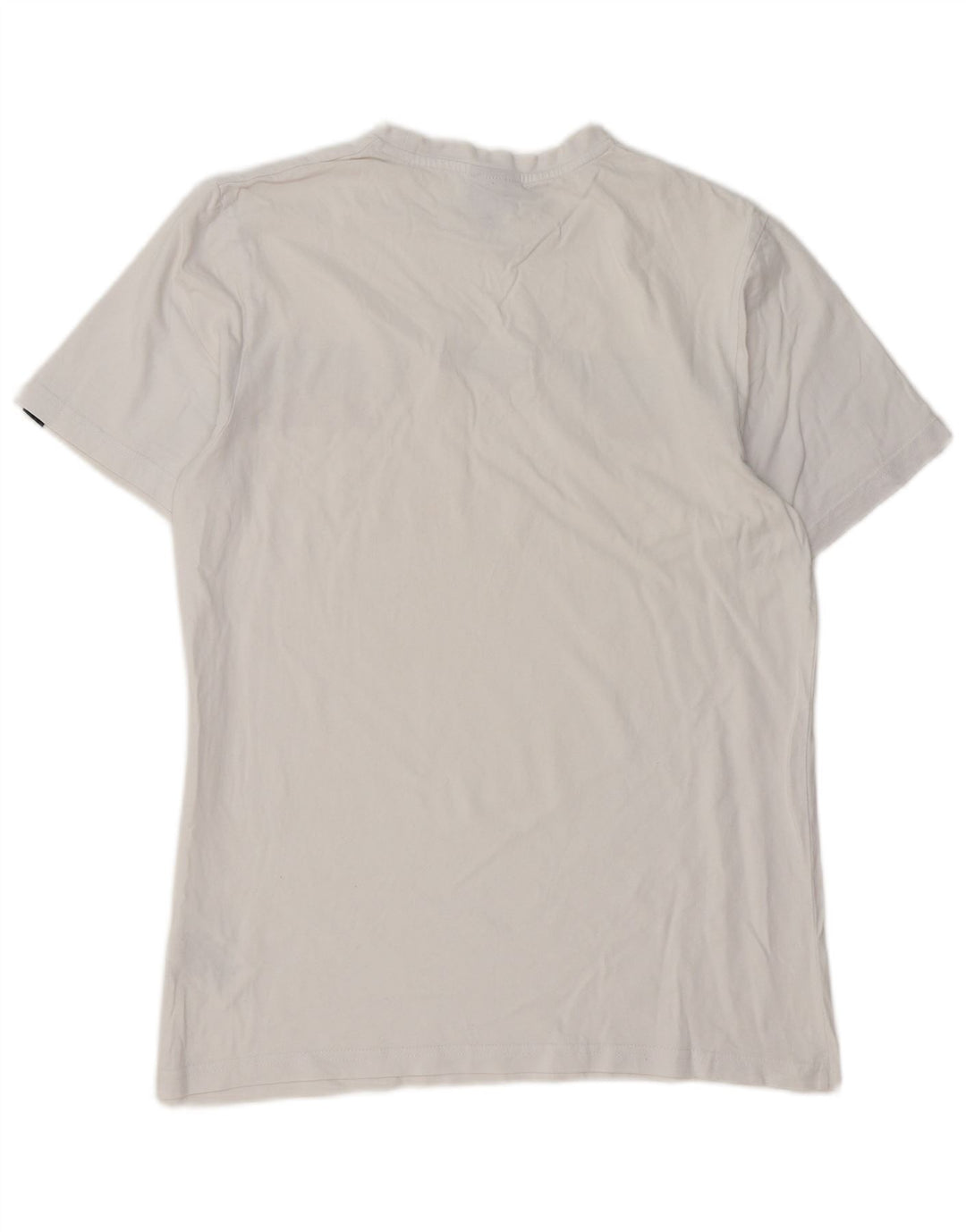 ELLESSE Hombre Camiseta Top Large Blanco Colorblock Algodón
