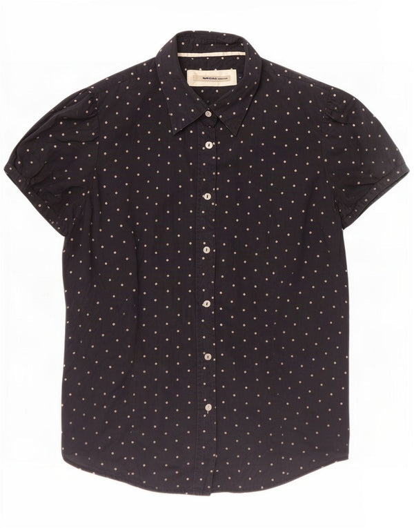 Camisa de manga corta para mujer Gas UK 44 Large Algodón con lunares azul marino