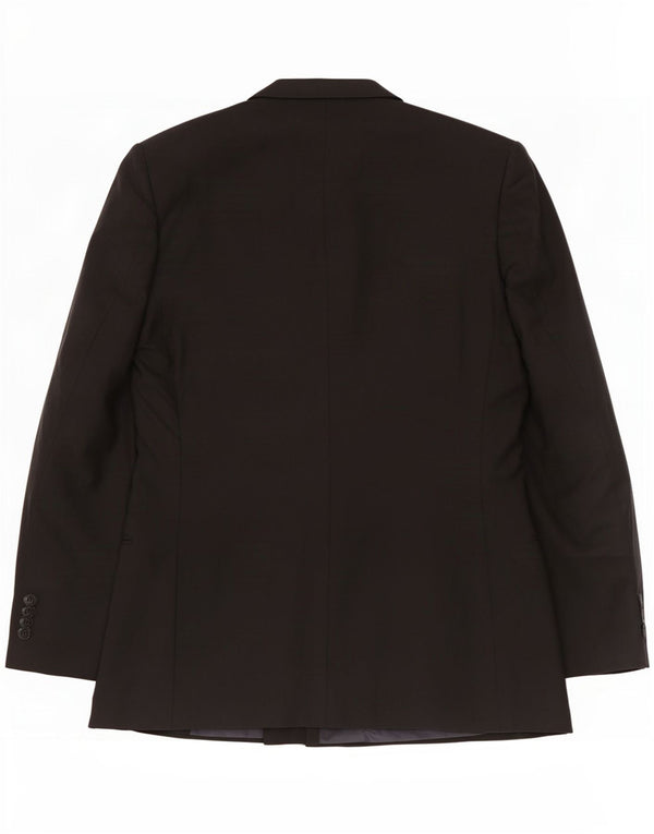 Valentino Chaqueta tipo blazer con doble botonadura para hombre IT 50 Large Lana virgen negra