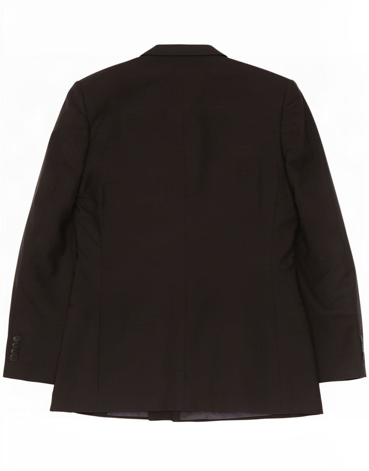 Valentino Chaqueta tipo blazer con doble botonadura para hombre IT 50 Large Lana virgen negra