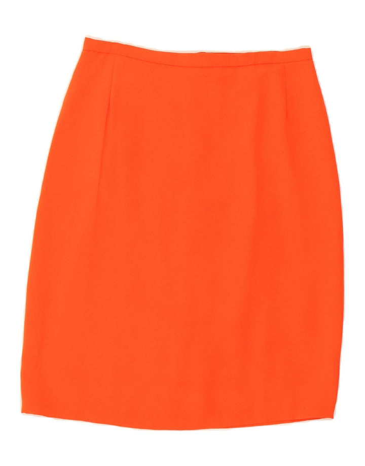 VINTAGE Womens Pencil Skirt W28 Medium Orange Vintage Vintage and Second-Hand Vintage from Messina Hembry 