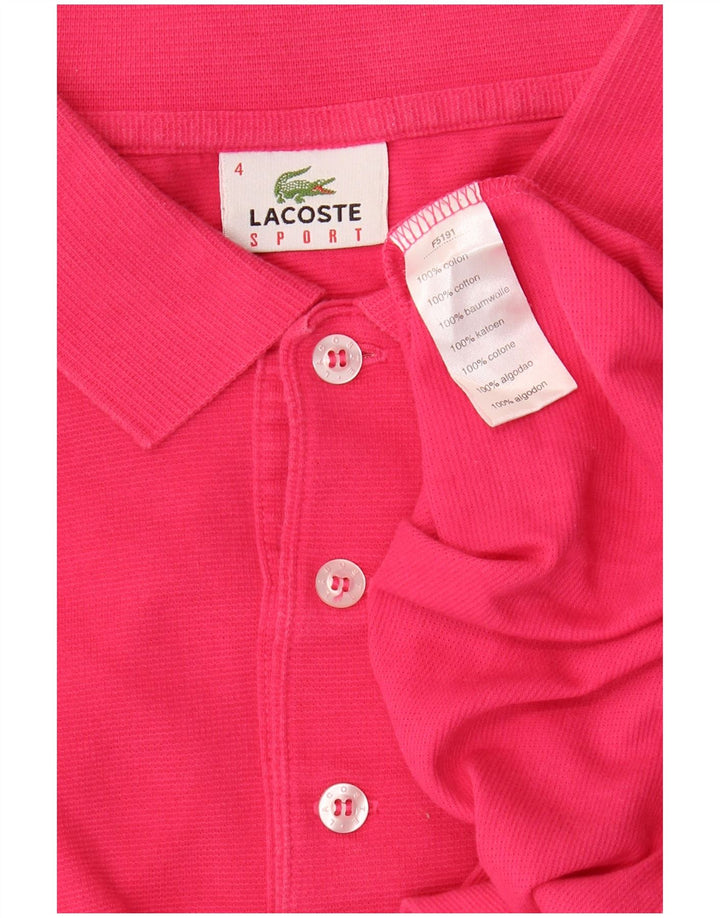 Polo Lacoste para hombre talla 4 algodón rosa mediano