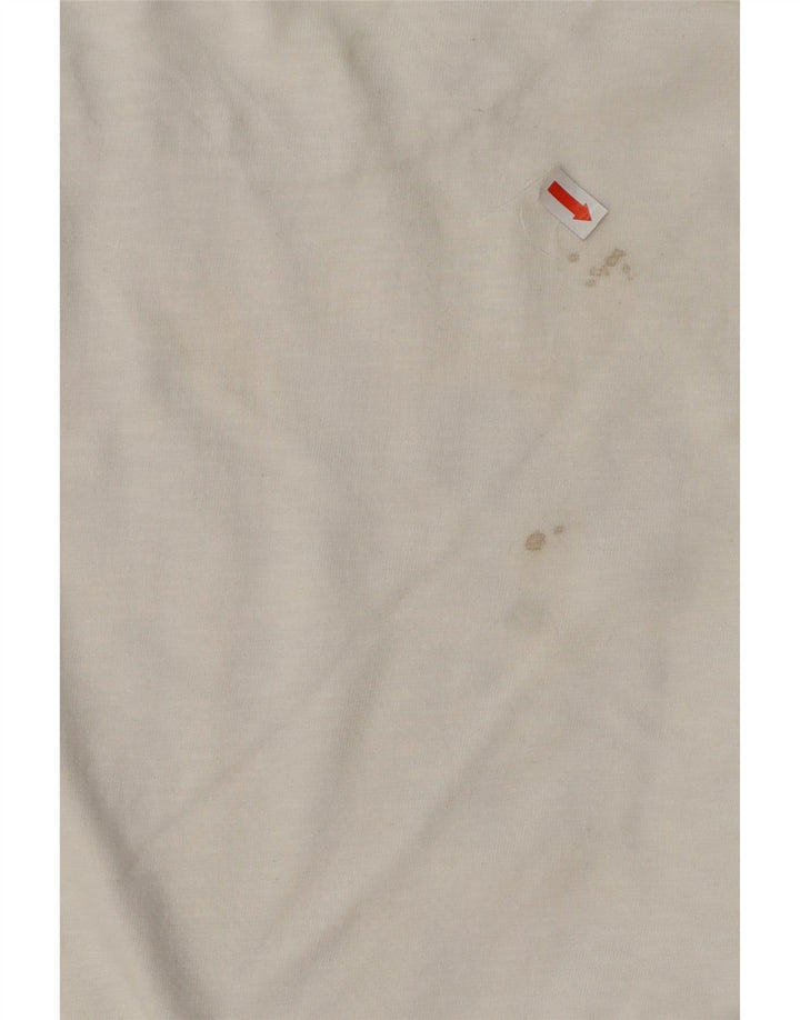 SUPERDRY Top gráfico de hombre de manga larga de algodón blanco grande